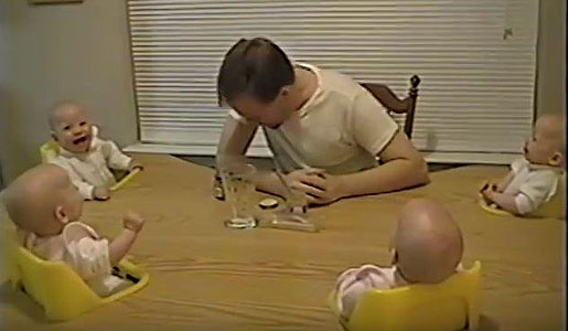 4 babies all laughing at once is very cute